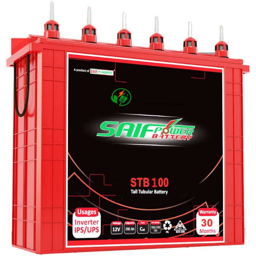 Saif Power STB100 Tall Tubular Battery