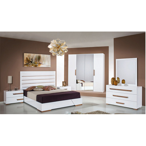 BRS49 White Color Bedroom Furniture Set
