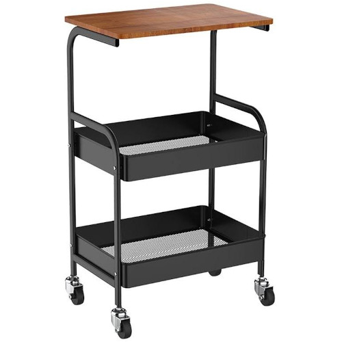 3-Tier Rolling Storage Trolley with Table Top