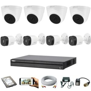 CCTV Package Dahua 8-CH XVR & 2MP 8-Pcs Camera