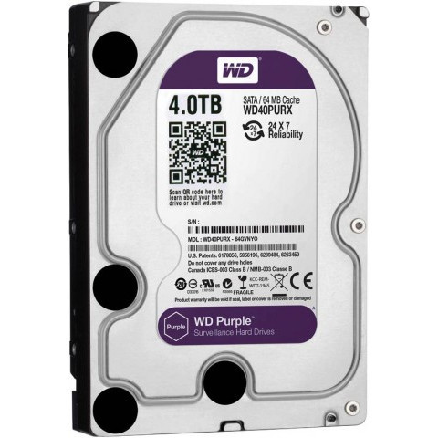 Western Digital Purple WD40PURX 4TB Internal Hard Disk