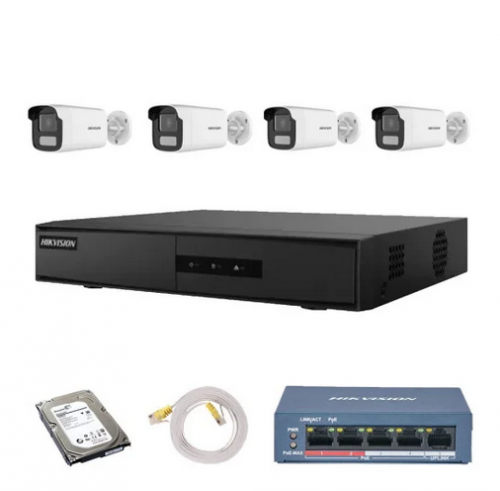 CCTV Package Hikvision 8CH 8-Pcs IP Camera 500 HDD
