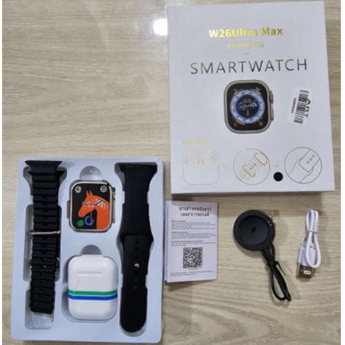 W26 Ultra Max Smart Watch with Earbuds