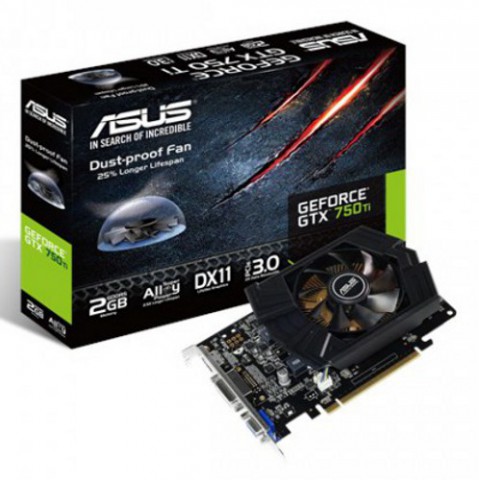Asus GeForce GTX750TI-PH 2GB DDR5 Dust-Proof Fan Graphics