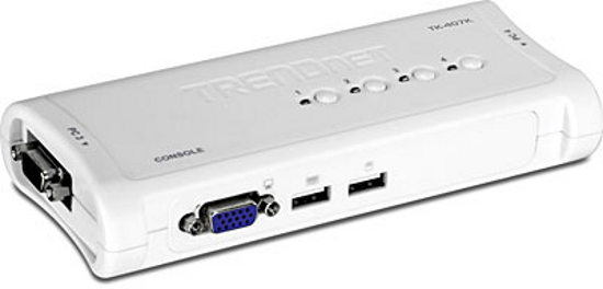 Trendnet TK-407K Auto-Scan VGA 4-Port USB KVM Switch Kit