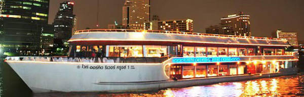 Bangkok River Cruse Ship Ticket 5 Hours with 200 Item Dinner