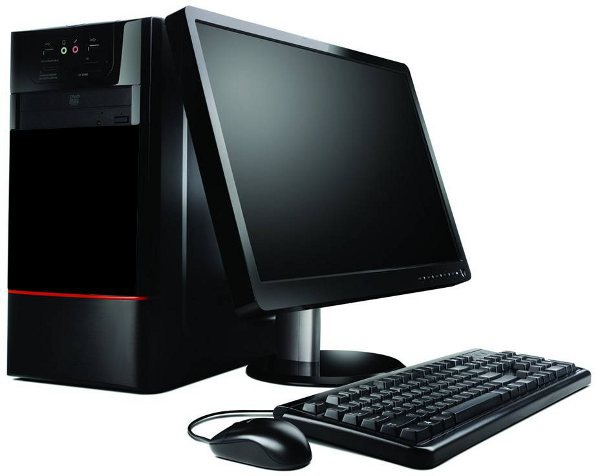 Desktop PC with Core 2 Duo 500GB HDD 17" LED 2GB RAM