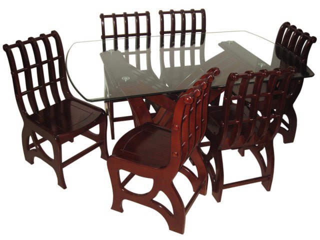 Tristar Dining Table Modern Design 6 Chairs Furniture DL47F