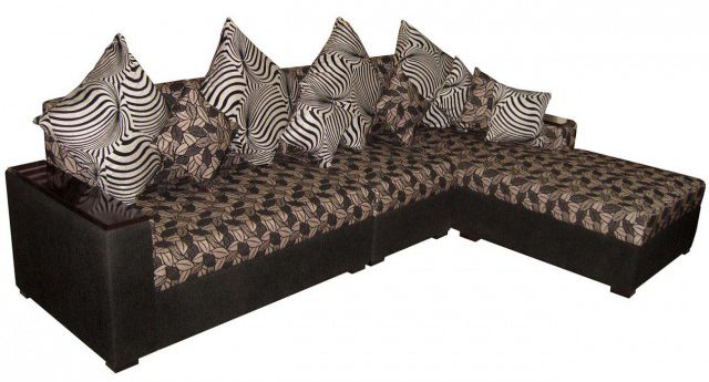 Modern Sofa Set 6 Seater L-Shaped Design 7 Cushions SL158F