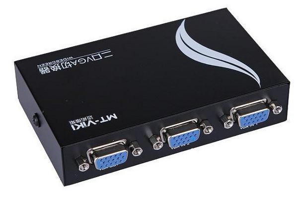 MT-VIKI 2 Port VGA 2-in-1 Monitor Sharing Network Switch Box