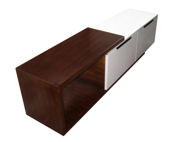 Modern Wall Unit TV Stand Solid MDF Wood Furniture D13F ...