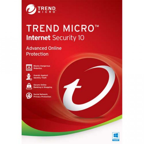 Trend Micro Internet Security 3 User 1 Year Antivirus