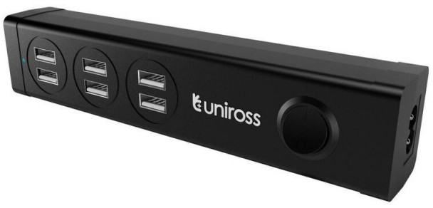 Uniross UUAW010 USB 6.8 Amp 6 Port Charger Power Station