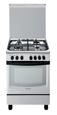 Ariston A6GG1F Stainless Steel 4 Burner Grill Gas Cooker