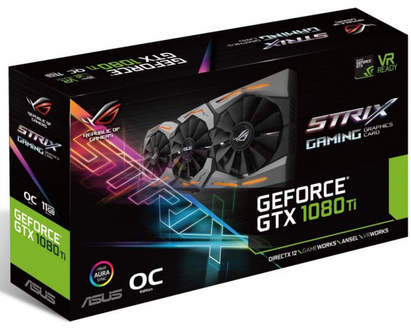 Asus STRIX-GTX1080TI-11G ROG GeForce 11GB Gaming Video Card