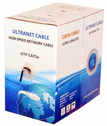 UltraNet Cat5e Black Outer Jacket 305M Outdoor LAN Cable