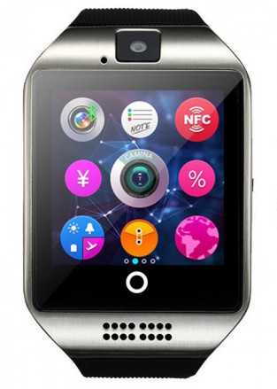SIM Supported Q18 Stainless Steel Smartwatch