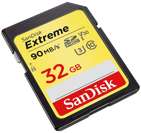 SanDisk Extreme SDHC UHS-I 32GB Class 10 Memory Card