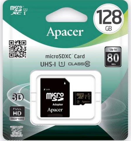 Apacer 128gb Uhs I U1 Class 10 Microsdxc 3d Memory Card Price In Bangladesh stall