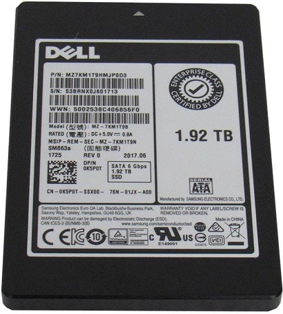 Dell MZ-7KM1T9B 1.92TB SATA 6 Gbps Enterprise SSD