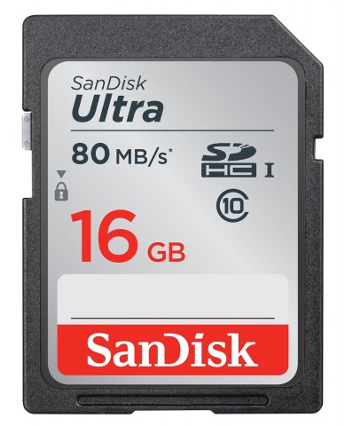 Sandisk Ultra 16GB Class 10 SDHC Memory Card