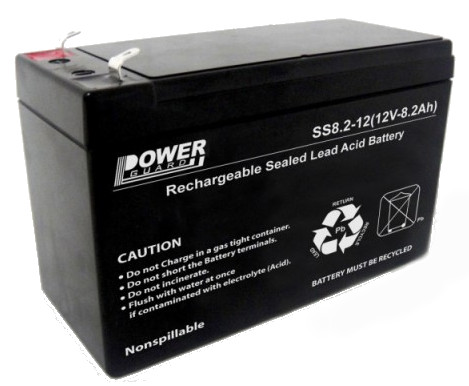 Power Guard 8.2Ah 12V Sealed Acid UPS Battery