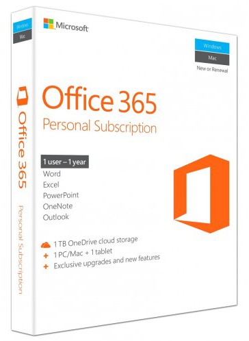 Microsoft Office 365 Personal for 1 Year Subscription