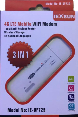 Portable UF725 Wi-Fi Modem with 4G SIM Slot