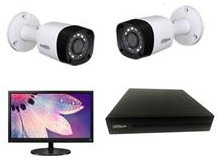 CCTV Package Dahua 2-Pcs HD Camera with 17" Monitor